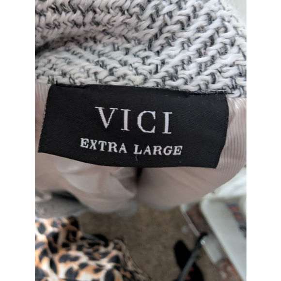 VICI Herringbone Jacket XL White Black, women's - Picture 4 of 12